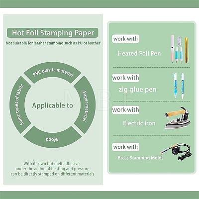 SUPERFINDINGS 2 Rolls 2 Colors Stamping Hot Foil Paper DIY-FH0006-86-1