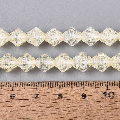 Transparent Crackle Glass Beads Strands GLAA-Q115-04A-10-1