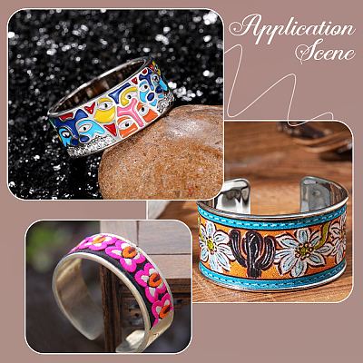 2Pcs Alloy Grooved Bangles FIND-BBC0005-34A-1
