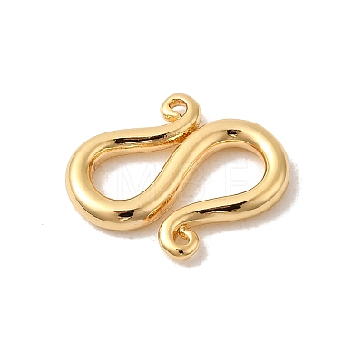 Brass S-Hook Clasps KK-P340-47G-1