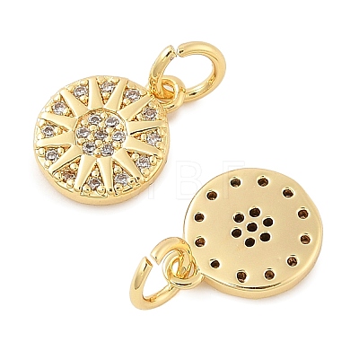 Brass Micro Pave Cubic Zirconia Pendants KK-U056-11G-1