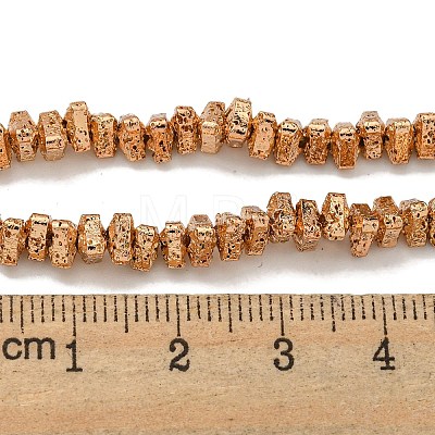 Electroplated Natural Lava Rock Beads Strands G-I360-H02-02-1