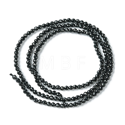 Natural Black Tourmaline Beads Strands X-G-F748-Y01-01-1