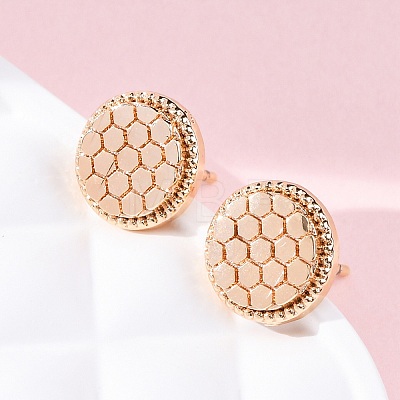 Brass Stud Earrings EJEW-D288-03G-1