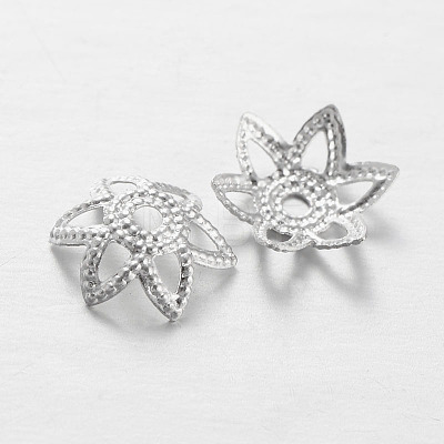 Brass Flower Bead Caps KK-L130-07S-1
