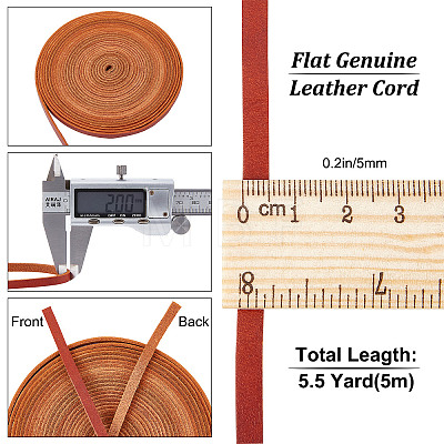 Gorgecraft Flat Leather Jewelry Cord WL-GF0001-07B-01-1
