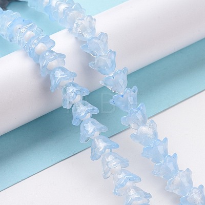 Transparent Glass Beads Strands LAMP-H061-01C-09-1