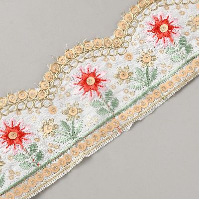 Vintage Jacquard Polyester Lace Ribbon SRIB-WH20020-113A-1