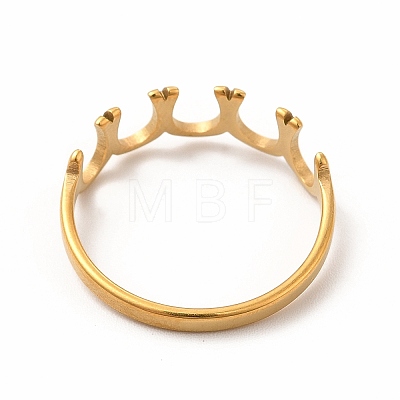 304 Stainless Steel Horseshoe Finger Ring for Women RJEW-K239-08G-1