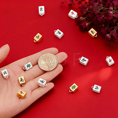 20Pcs 10 Styles Alloy Enamel Pendant Bails FIND-NB0007-51-1