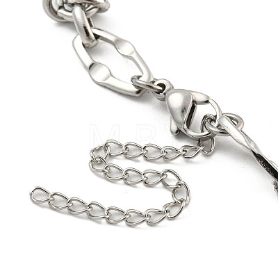 Non-Tarnish 304 Stainless Steel Oval Link Chains Bracelets for Men & Women BJEW-D042-18P-1