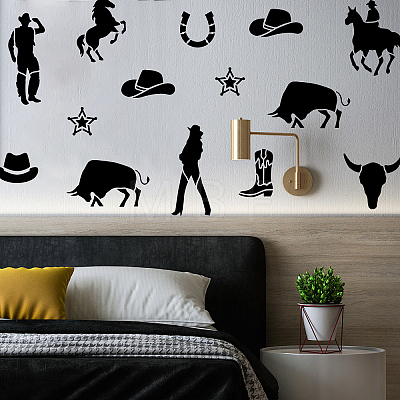 PET Hollow Out Drawing Painting Stencils DIY-WH0391-0109-1