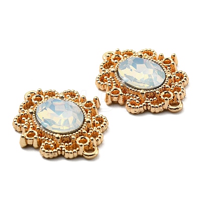 Golden Plated Alloy Oval Connector Charms FIND-B022-02G-01-1