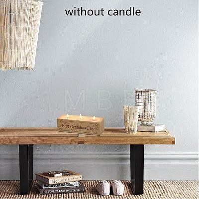 3 Hole Wood Candle Holders DIY-WH0375-002-1