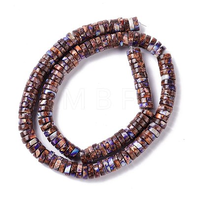 Assembled Synthetic Bronzite and Imperial Jasper Beads Strands G-I318-03B-1