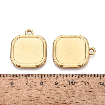 304 Stainless Steel Pendant Cabochon Settings STAS-N108-73G-1