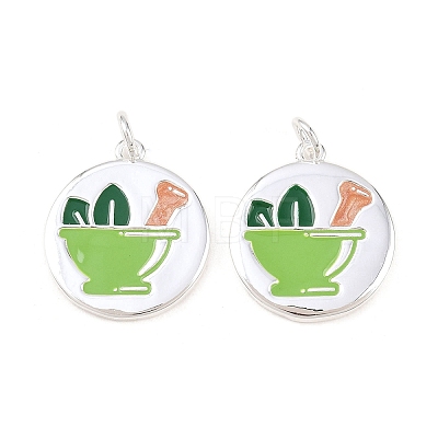 Brass Enamel Pendants KK-B167-14P-1