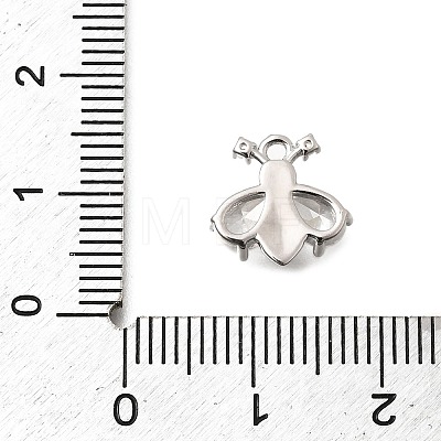 Brass Micro Pave Clear Cubic Zirconia Charms KK-K426-05P-1