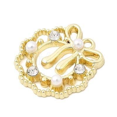 Alloy Rhinestone Pendants FIND-K028-02G-1