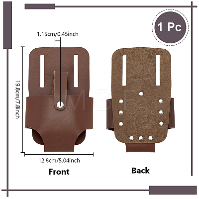 PU Leather Tape Measure Holder for Belt TOOL-WH0059-080A-1