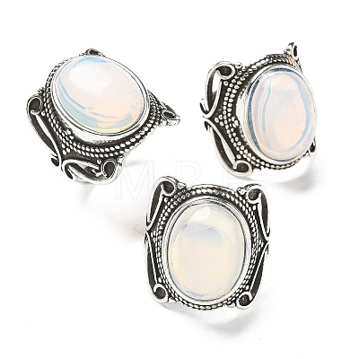 Opalite Adjustable Rings RJEW-I108-02AS-05-1