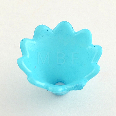 Opaque Acrylic Flower Bead Caps X-SACR-Q099-M81-1