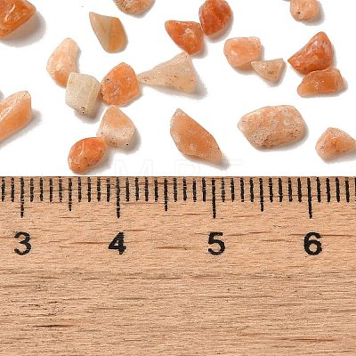 Natural Red Aventurine Chip Beads G-O103-01-1