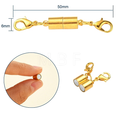 2 Sets 2 Colors Brass Magnetic Clasps Converter KK-YW0001-30-1