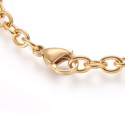 304 Stainless Steel Link Bracelets & Stud Earrings & Pendant Necklaces Sets SJEW-E335-03-1