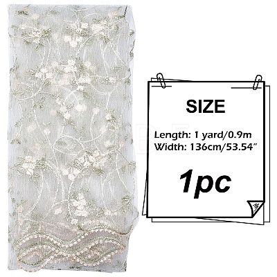Flower Pattern Embroidery Polyester Trimming DIY-WH0308-147B-1
