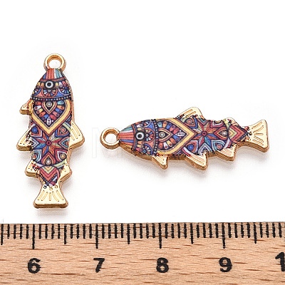 Alloy Enamel Pendants FIND-C037-16G-07-1-1