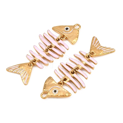 304 Stainless Steel Enamel Big Pendants STAS-Z202-07G-01-1