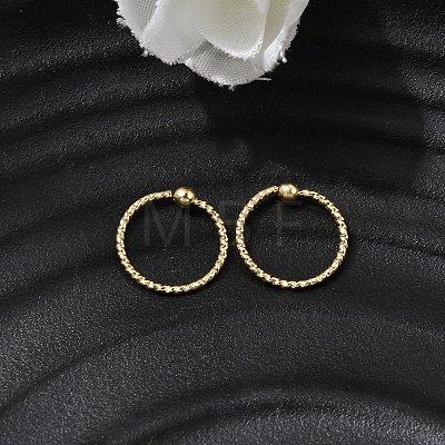 Brass Ball Captive Bead Nose Ring AJEW-G075-01G-02-1