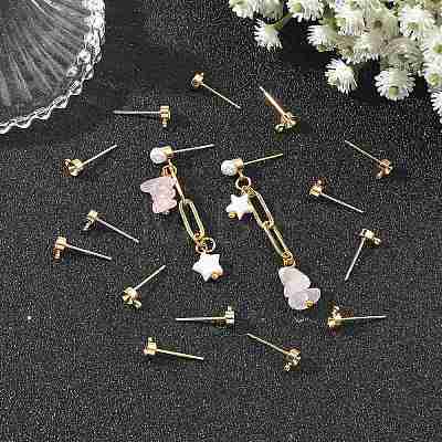 SHEGRACE Brass Stud Earring Findings XGRQ58470-769G-1