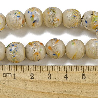 Handmade Lampwork Beads Strands BLOW-D006-07E-1