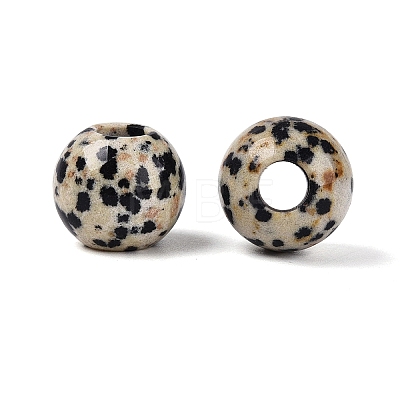 Natural Dalmatian Jasper European Beads G-Q602-09B-08-1