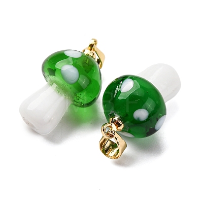 Handmade Lampwork Pendants LAMP-S069-08G-03-1