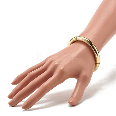 Chunky Acrylic Curved Tube Beaded Stretch Bracelet for Women X-BJEW-JB07628-1