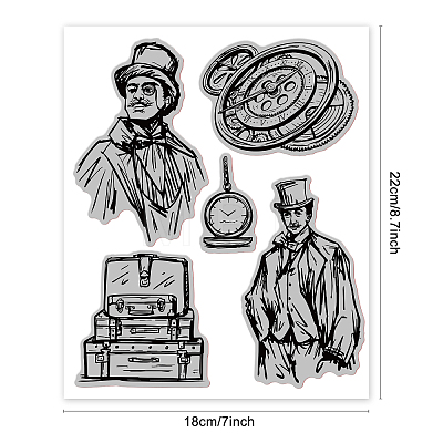 Rubber Clear Stamps DIY-WH0251-005-1