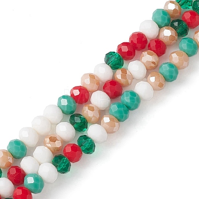 Christmas Theme Glass Beads Strands GLAA-YW0001-82A-1