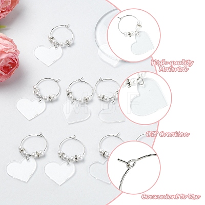 20Pcs Brass Wine Glass Charm Rings AJEW-YW00007-1