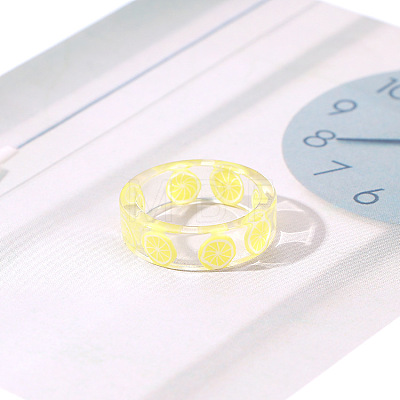 Transparent Resin Finger Rings WG0FCEE-13-1