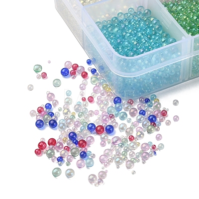 8 Colors DIY 3D Nail Art Decoration Mini Glass Beads GLAA-YW0001-36-1
