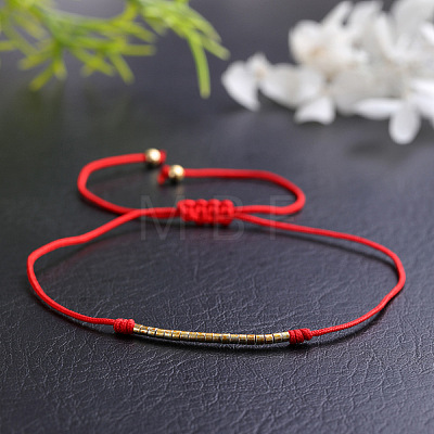 Handmade Glass Seed Beads Braided Bead Bracelets LE4581-1-1