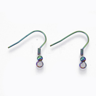 Vacuum Plating 201 Stainless Steel Earring Hooks X-STAS-R102-38-1