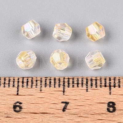 Transparent Spray Painted Glass Beads LS-EGLA-N018-4mm-09-1