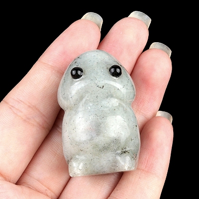 Natural Labradorite Carved Frog Figurines PW-WG73755-07-1