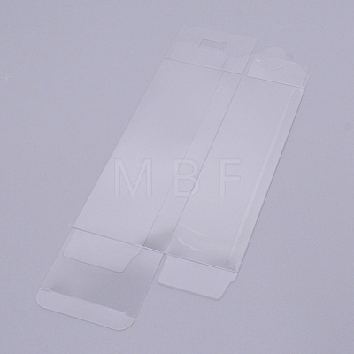 Transparent Plastic PET Box Gift Packaging CON-WH0077-19A-1