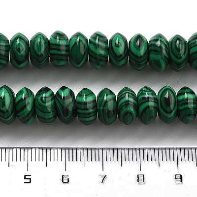 Synthetic Malachite Beads Strands G-P559-A04-02-1