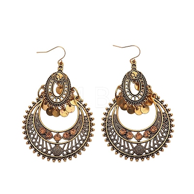 Teardrop Bohemian Style Alloy Rhinestone Dangle Earrings FS-WG4F242-02-1